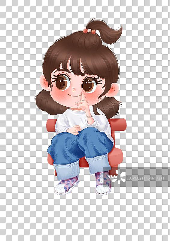 儿童人物动态插画图片素材