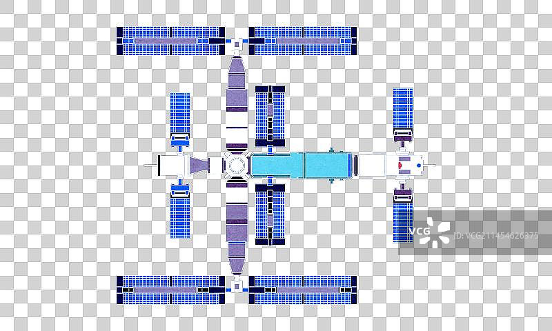 中国空间站插画，载人航天神州飞船，科学技术插画，设计素材，免扣元素图片素材