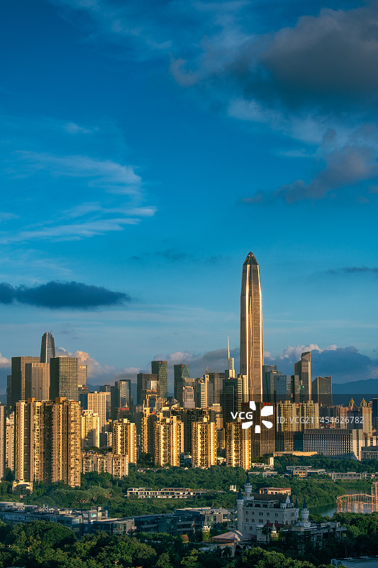 中国先行示范区、经济特区-深圳-CBD中心区-平安大厦图片素材