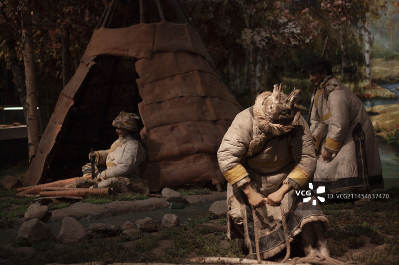 内蒙古鄂伦春族狩猎场景图片素材
