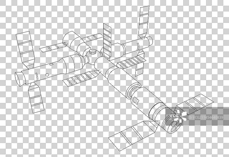 中国航天空间站插画图片素材