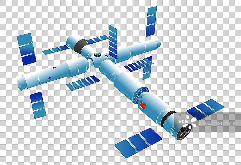 中国航天空间站插画图片素材