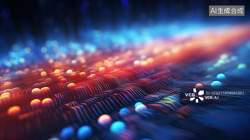 【AI数字艺术】抽象三维渲染未来线。计算机几何数字连接结构。未来主义的黑色抽象网格。图片素材