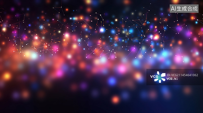 【AI数字艺术】抽象三维渲染未来线。计算机几何数字连接结构。未来主义的黑色抽象网格。图片素材