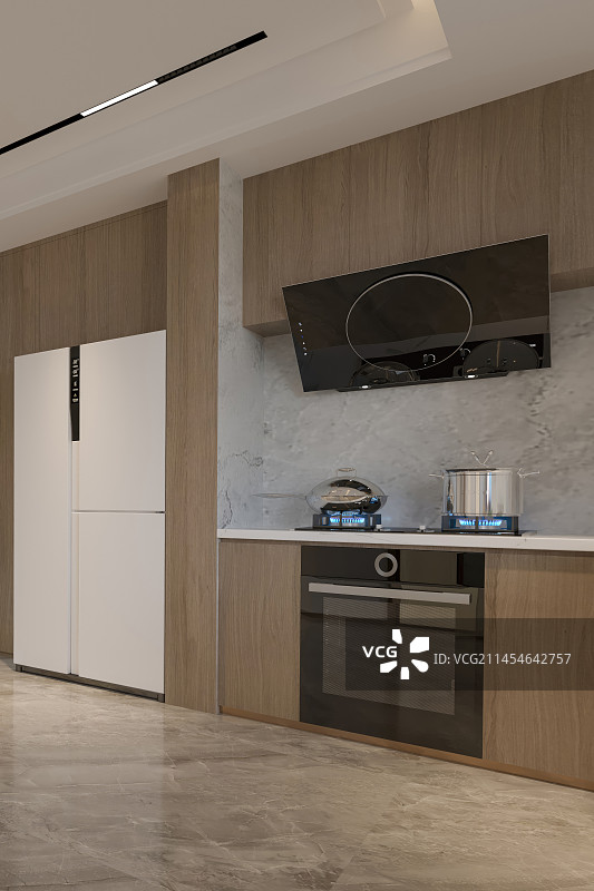 现代风格住宅厨房操作台图片素材