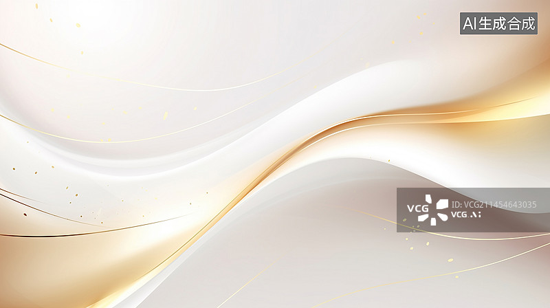 【AI数字艺术】豪华白色背景搭配金色线条元素图片素材