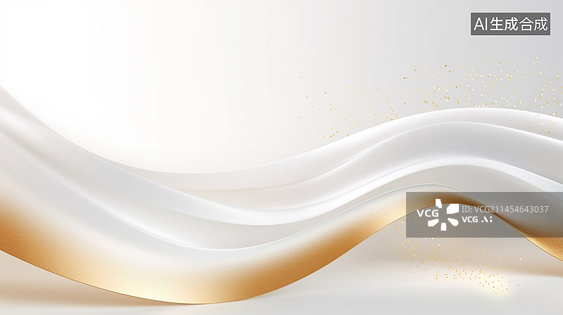 【AI数字艺术】豪华白色背景搭配金色线条元素图片素材