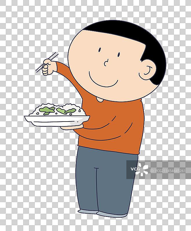 元素：品尝美食的人物图片素材