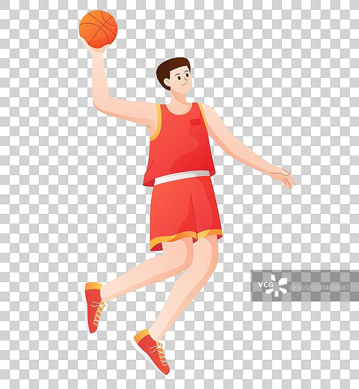篮球运动员插画元素图片素材