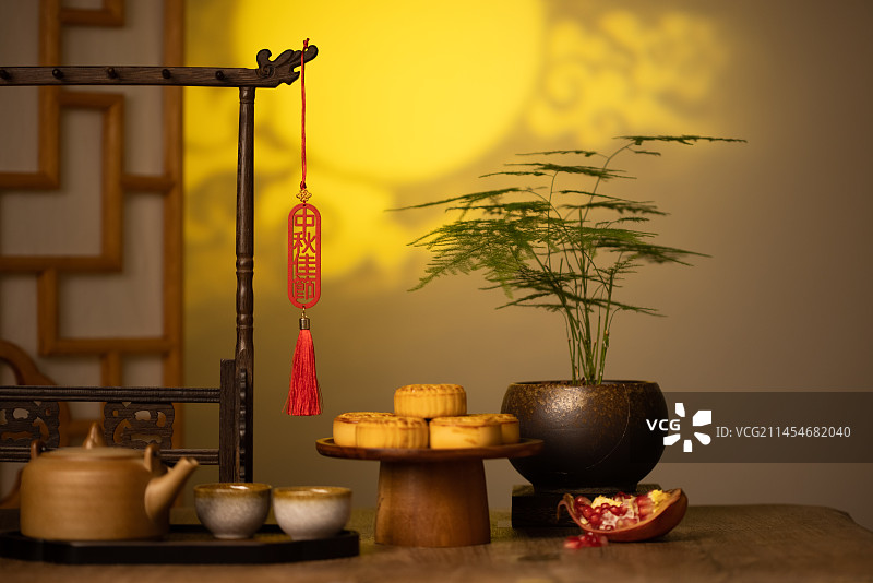 中秋节,满月,月饼,中国文化图片素材