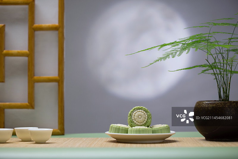 中秋节,满月,月饼,中国风图片素材