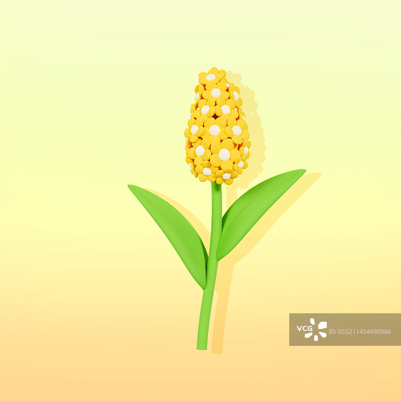 3D立体风信子花朵春天植物插画图片素材