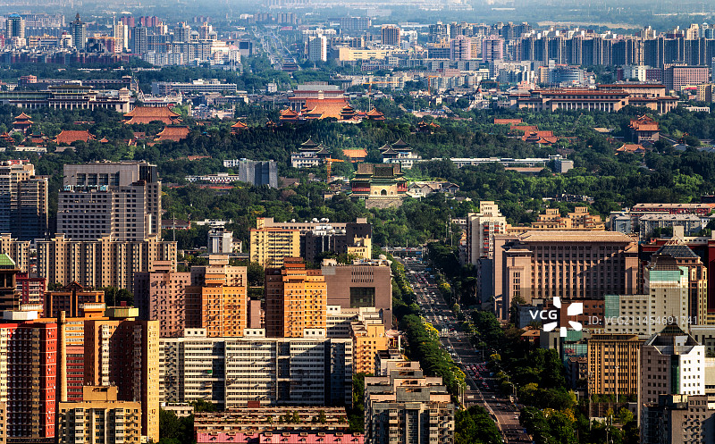 中国北京城市中轴线建筑风光图片素材