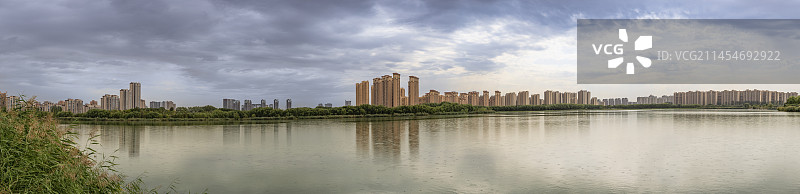 宁夏银川七十二连湖秋天风景图片素材