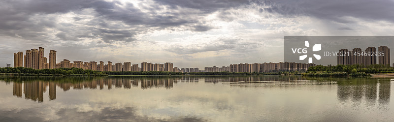 宁夏银川七十二连湖秋天风景图片素材