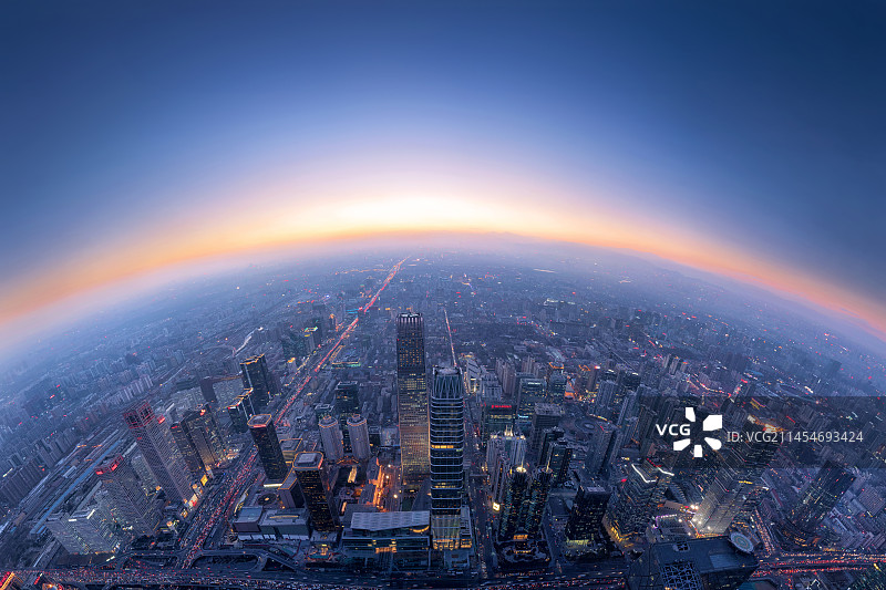 中国北京城市日落图片素材