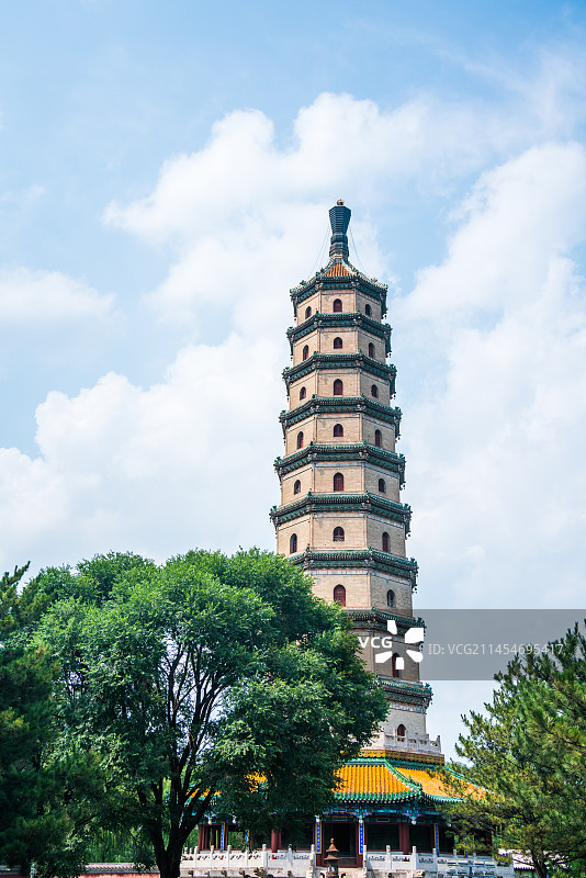 中国河北承德避暑山庄  永佑寺舍利塔图片素材