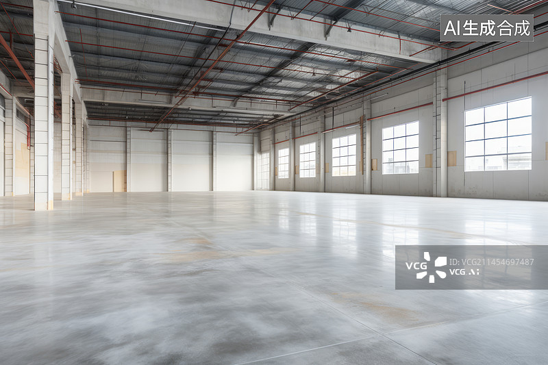 【AI数字艺术】工厂厂房物流仓库背景图片素材