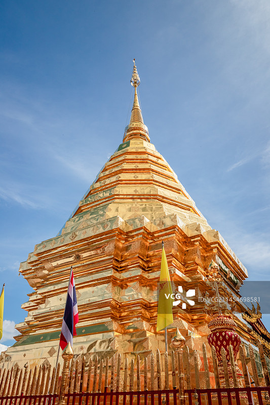 泰国清迈素贴山双龙寺寺庙风光图片素材