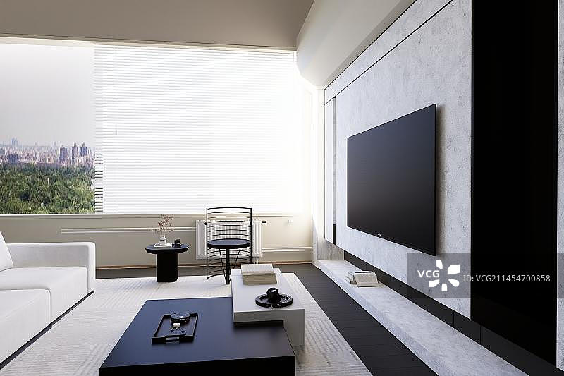 C4D渲染室内客厅空间背景图片素材