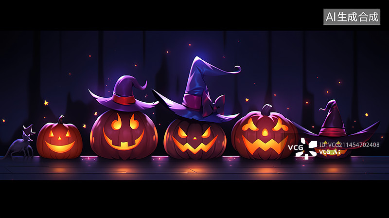 【AI数字艺术】万圣节南瓜图片素材