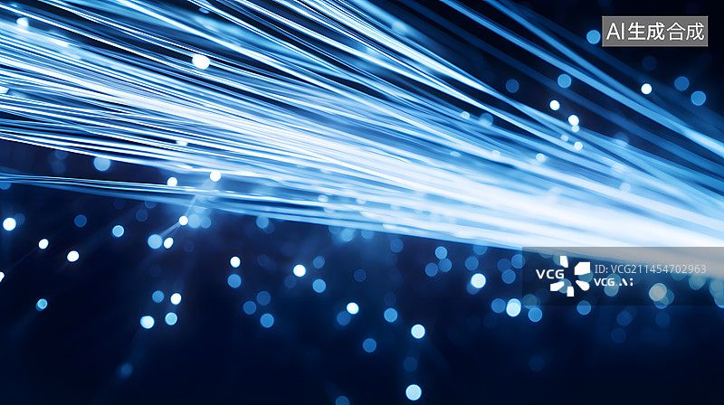 【AI数字艺术】光缆数据抽象图片素材