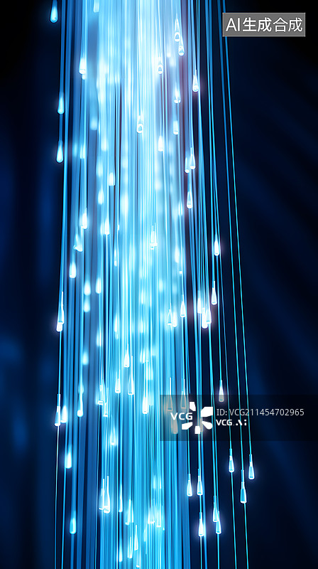 【AI数字艺术】光缆数据抽象图片素材