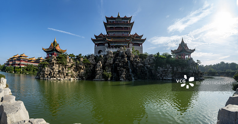 烟台蓬莱三仙山风景区图片素材