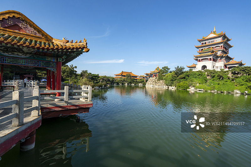 烟台蓬莱三仙山风景区图片素材