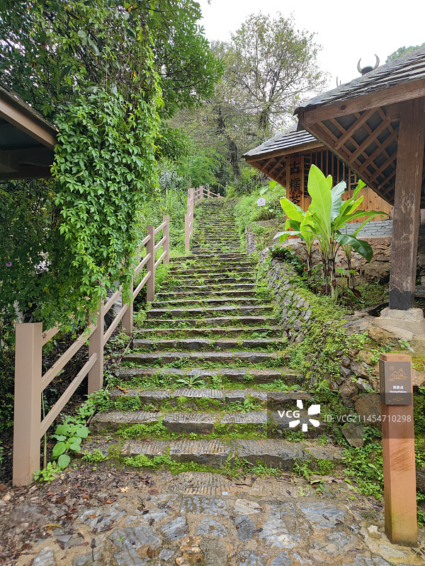 云南省普洱市澜沧县惠民镇景迈山糯干古寨图片素材