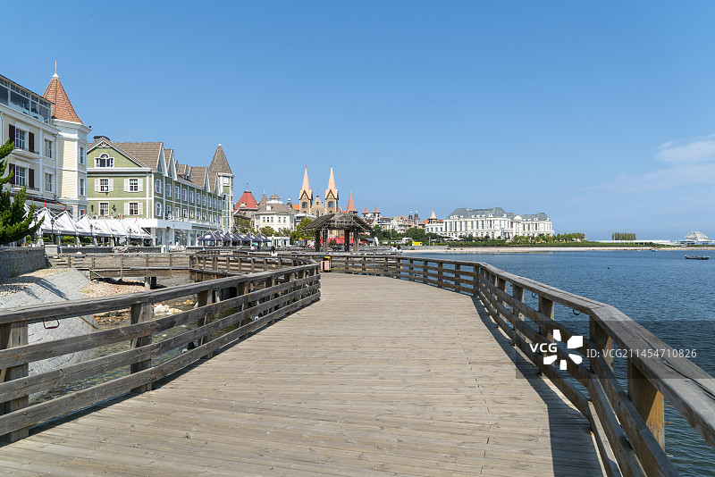 烟台渔人码头图片素材