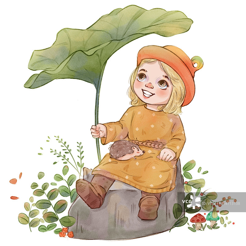 花儿与少女图片素材