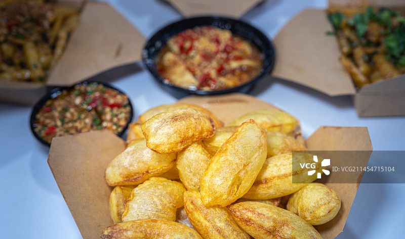 云南小吃荷包洋芋图片素材