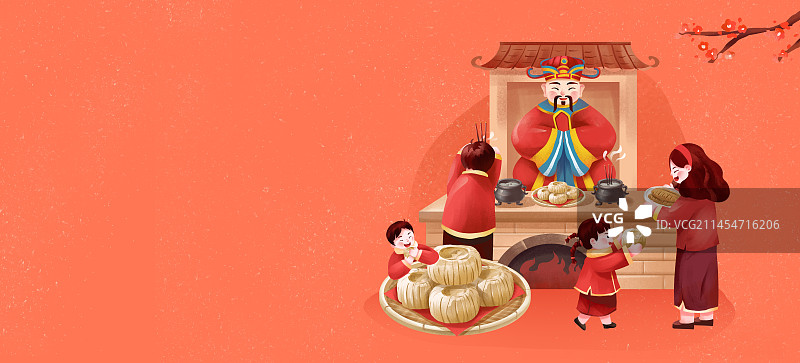 年俗之腊月二十三 送灶王爷图片素材