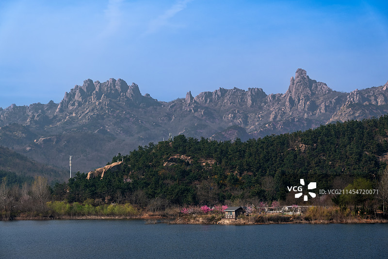 大珠山风景区映山湖春日风景图片素材