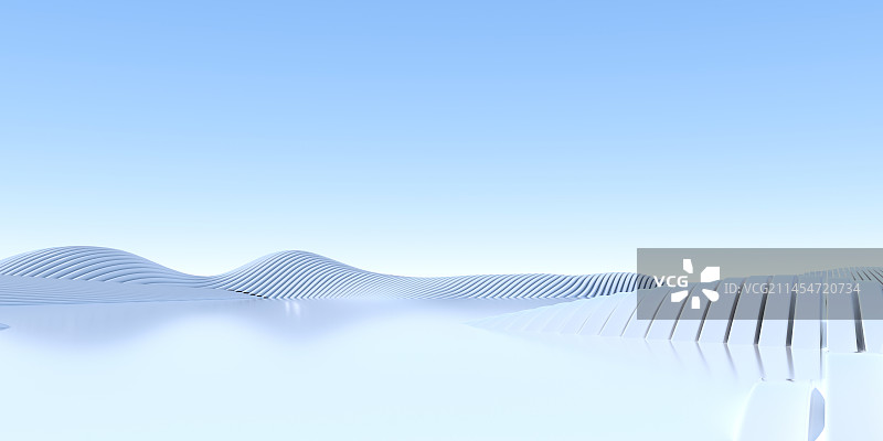 现代抽象建筑和空旷的地面图片素材