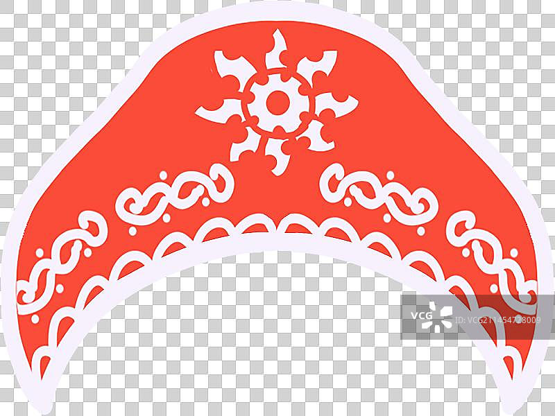 扁平插画56个民族俄罗斯族女帽子图片素材