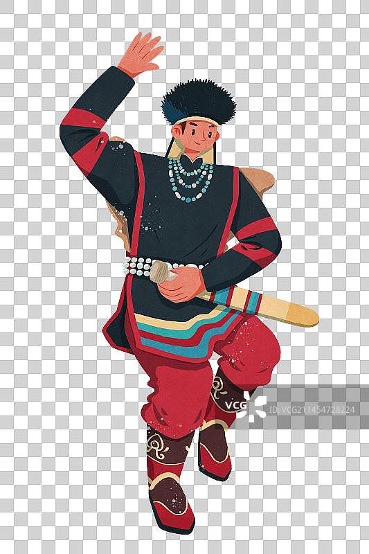 珞巴族男性图片素材