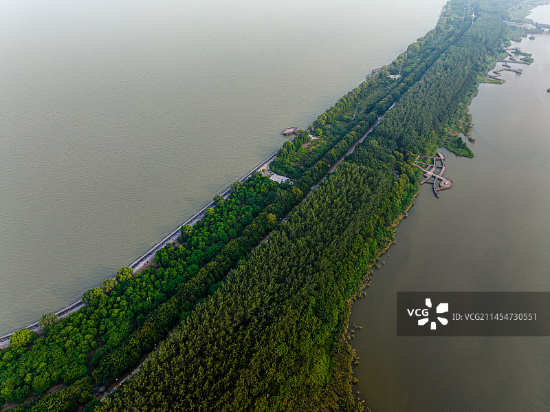 洪泽湖大堤航拍图片素材