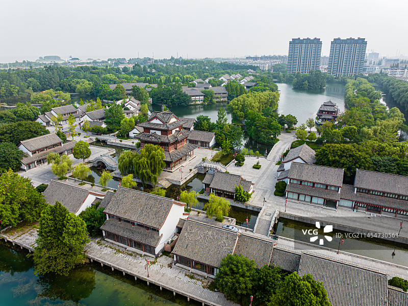 洪泽水釜城航拍图片素材