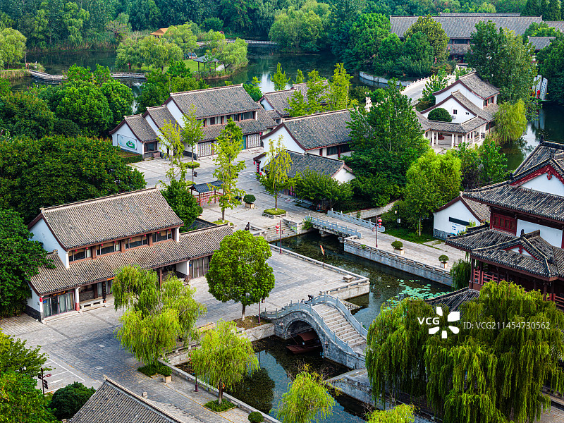 洪泽水釜城航拍图片素材