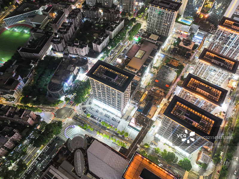 广东省东莞市，城市夜景图片素材