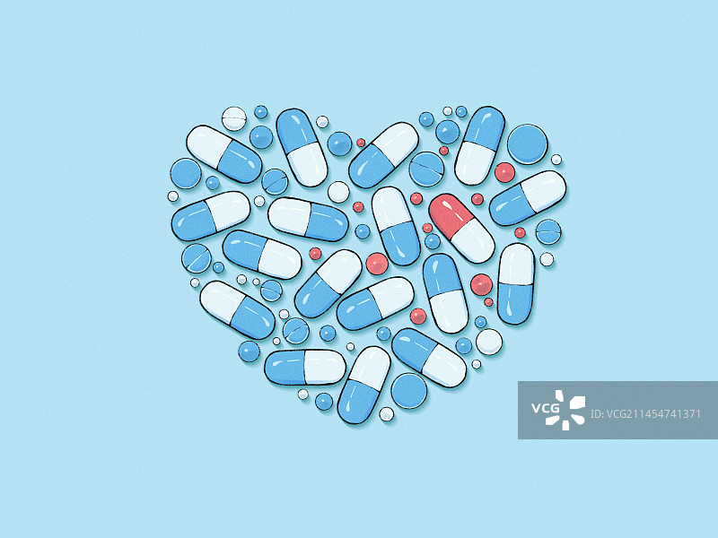 心形药丸胶囊图片素材