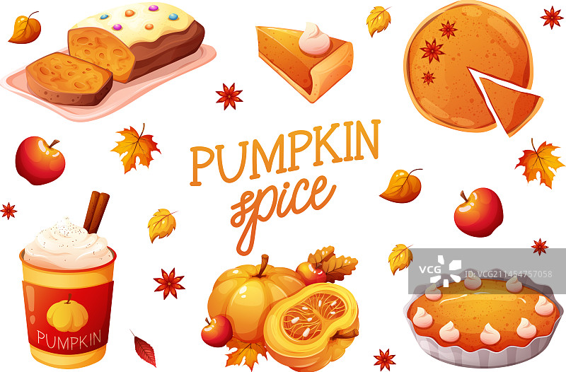 秋季南瓜风味甜点图片素材