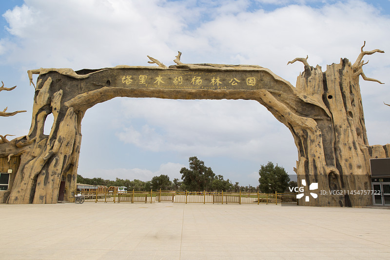 新疆轮台县“塔里木胡杨林公园”风光图片素材