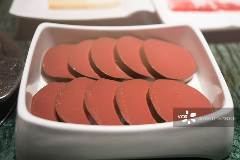 火锅涮品   鸭血肠图片素材