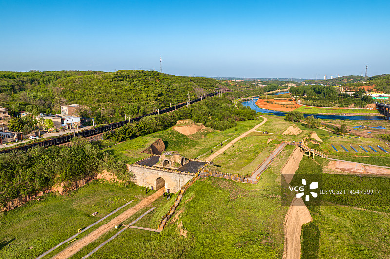 航拍洛阳新安函谷关图片素材