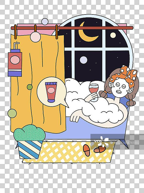 周末治愈的小事儿-洗澡图片素材