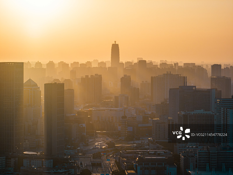 郑州二七广场晨曦图片素材