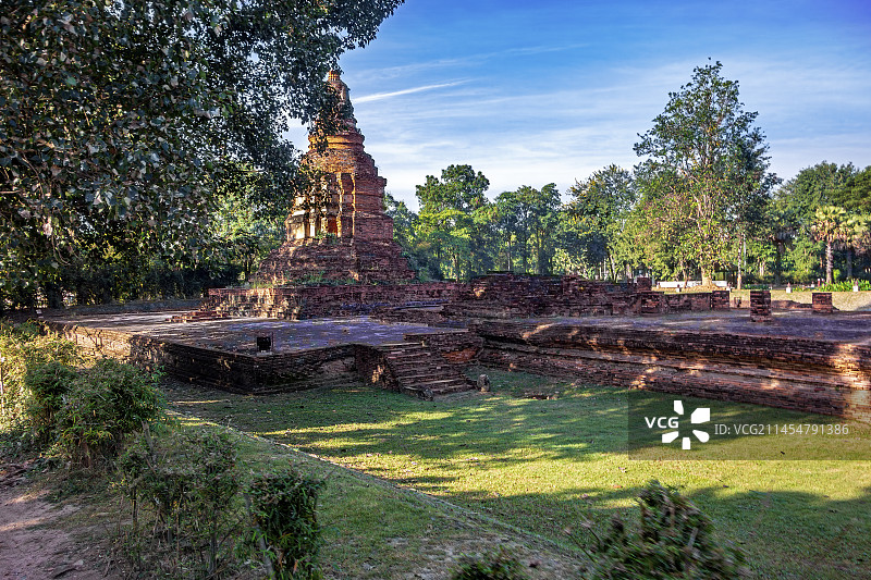 清迈魏功甘古城佛塔图片素材